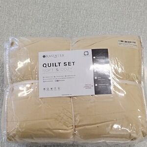 King Yellow Quilt Set - Soft & Cozy Home Bedding - LUX10002-YL-K